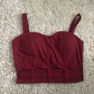 Maroon crop top